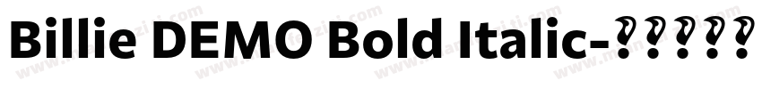 Billie DEMO Bold Italic字体转换